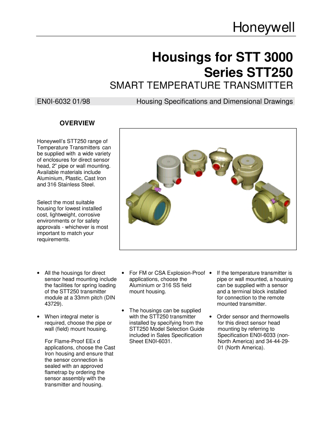 Honeywell STT250 specifications Honeywell 