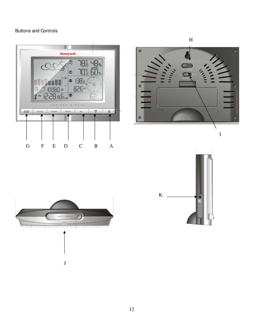 Honeywell TE821W user manual Buttons and Controls 