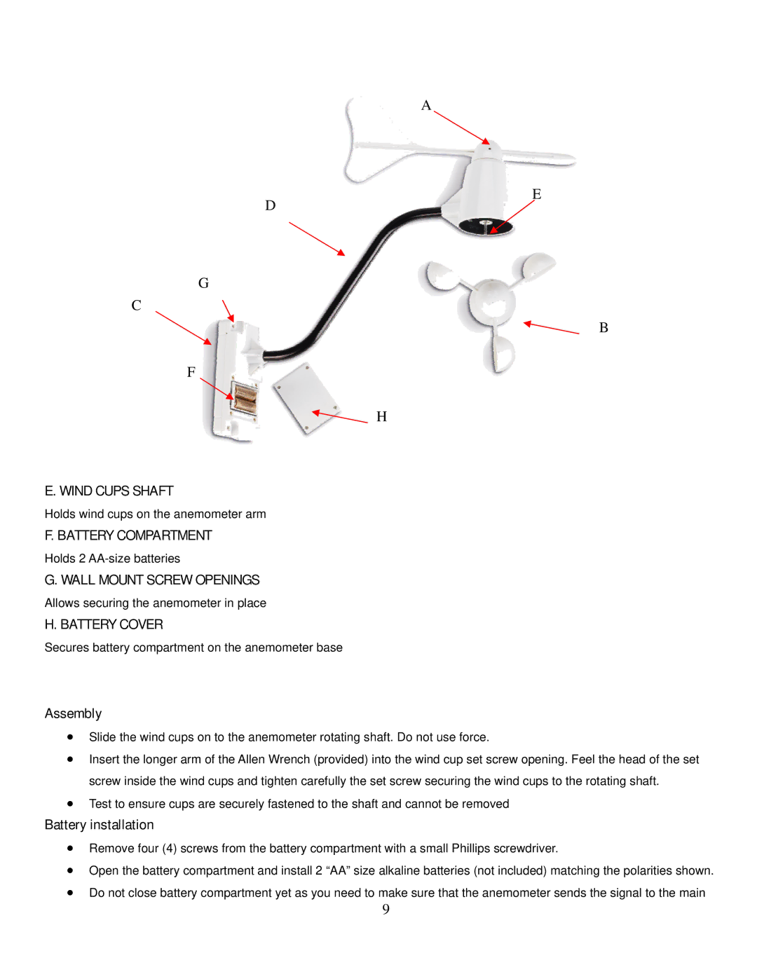 Honeywell TE831W-2 user manual Battery Cover, Assembly 