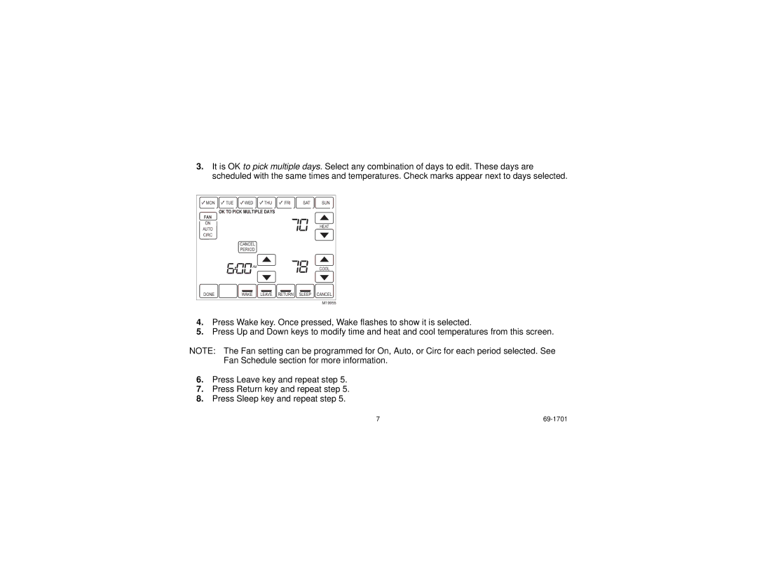 Honeywell TH8000 Series manual M19955 