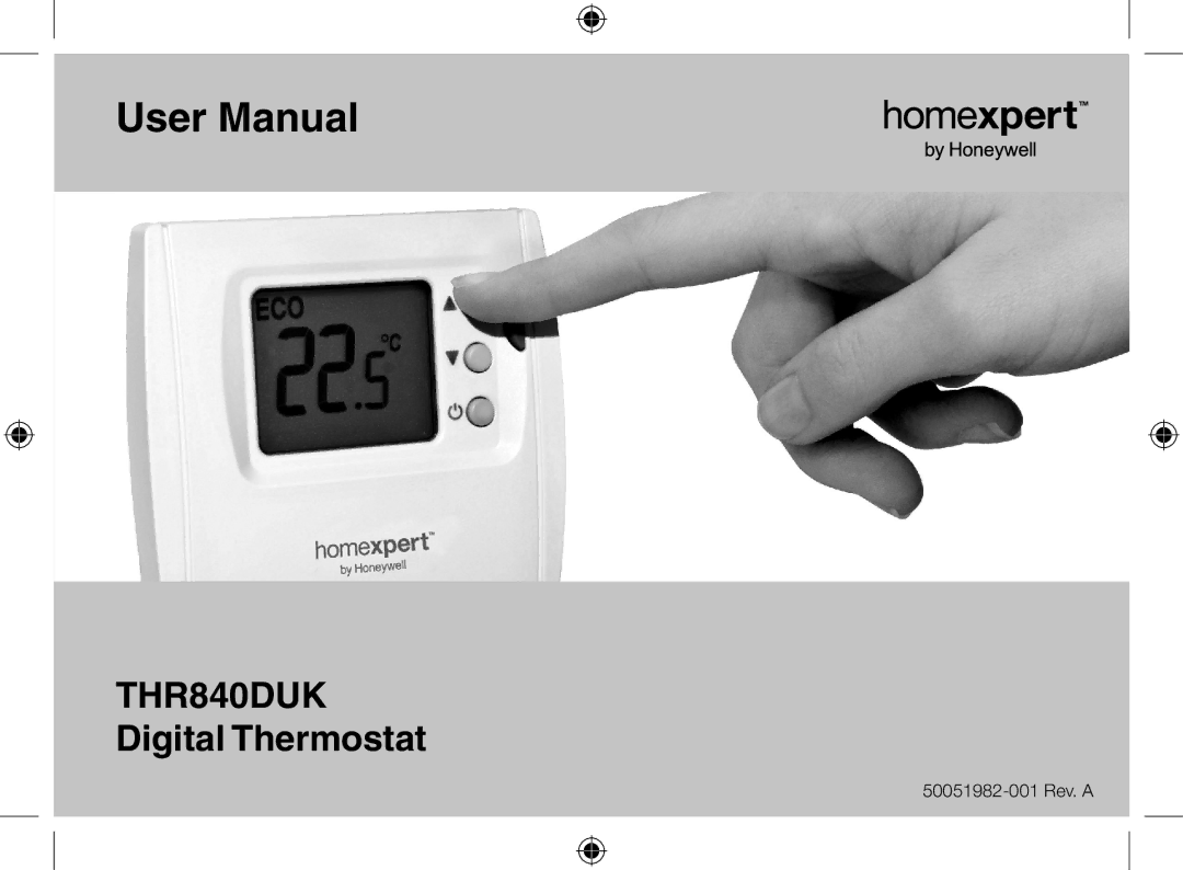 Honeywell user manual THR840DUK Digital Thermostat 