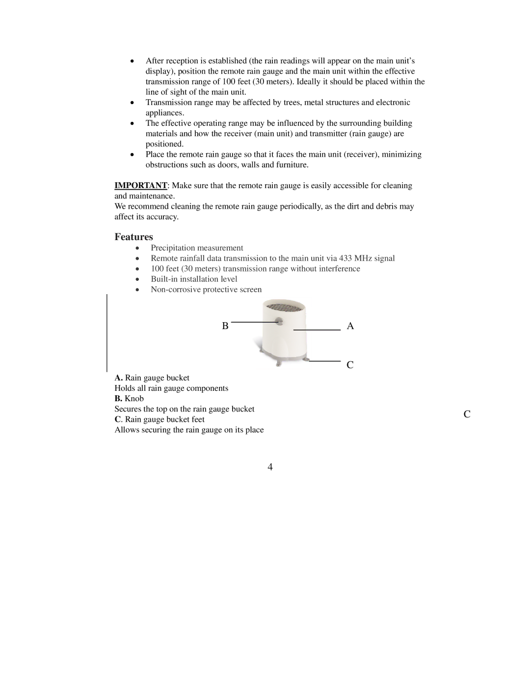 Honeywell TS906 user manual Features 