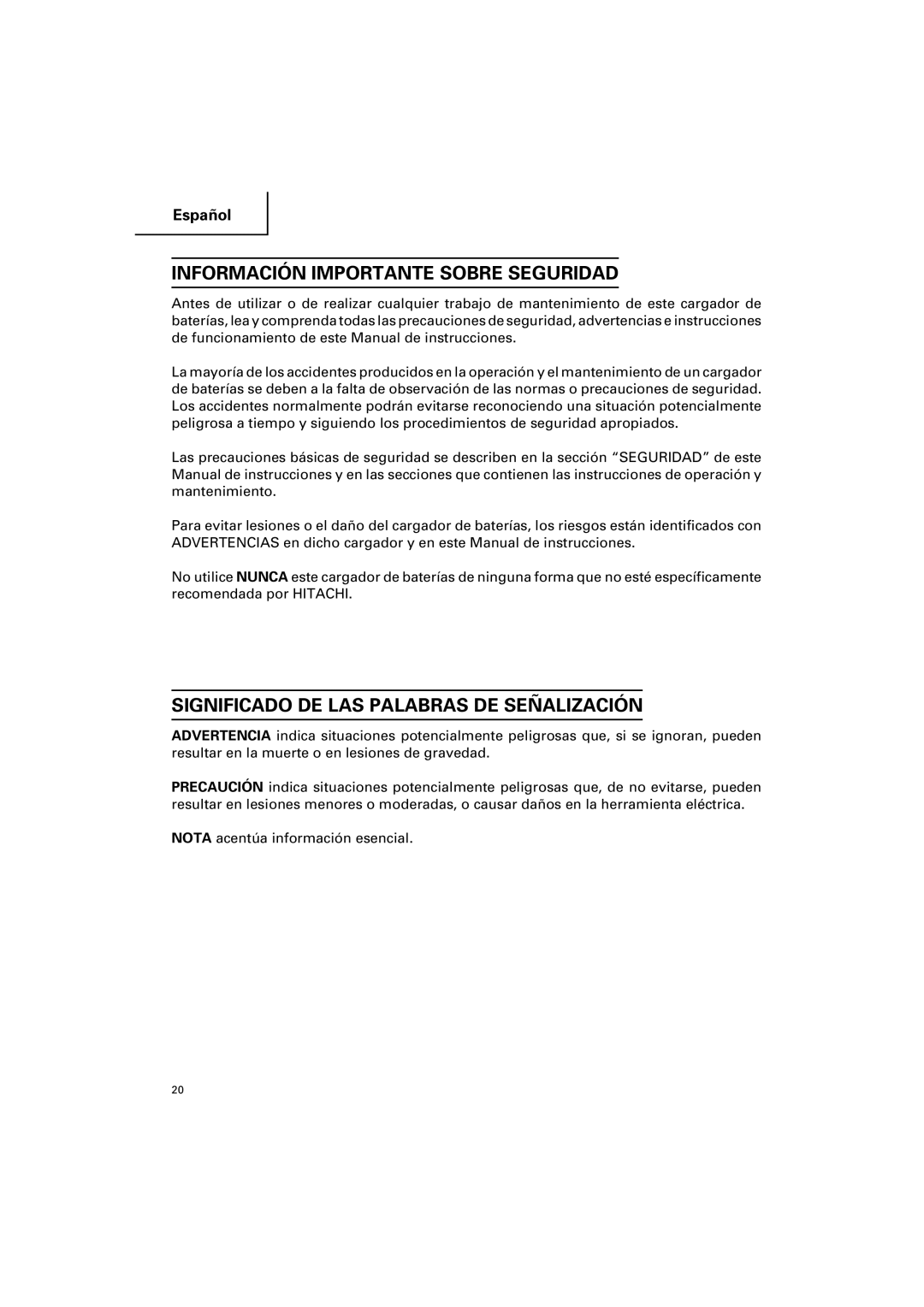 Honeywell UC 14SD instruction manual Información Importante Sobre Seguridad, Significado DE LAS Palabras DE Señalización 