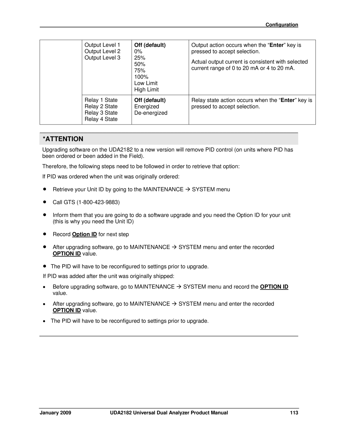 Honeywell UDA2182 manual Output action occurs when the Enter key is 