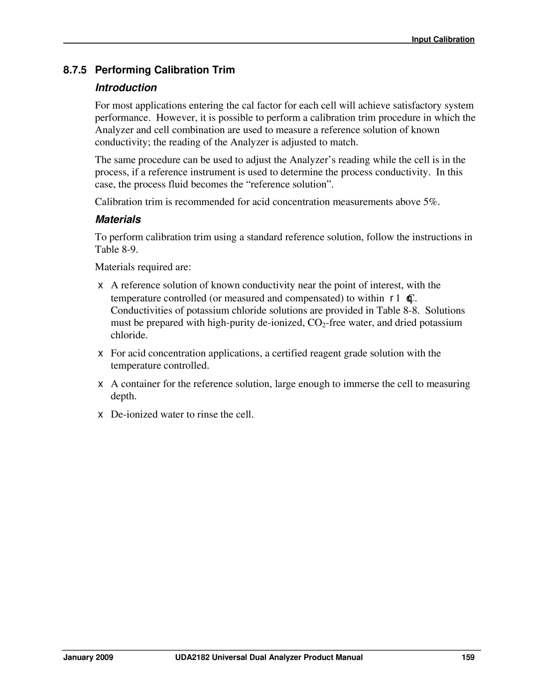 Honeywell UDA2182 manual Performing Calibration Trim Introduction 