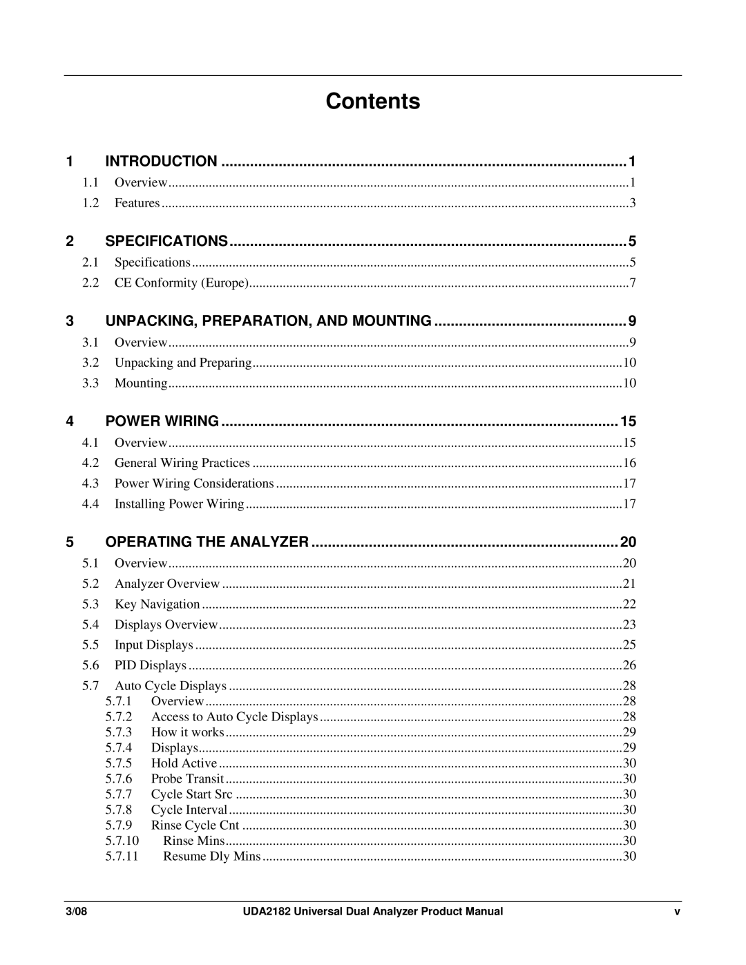 Honeywell UDA2182 manual Contents 