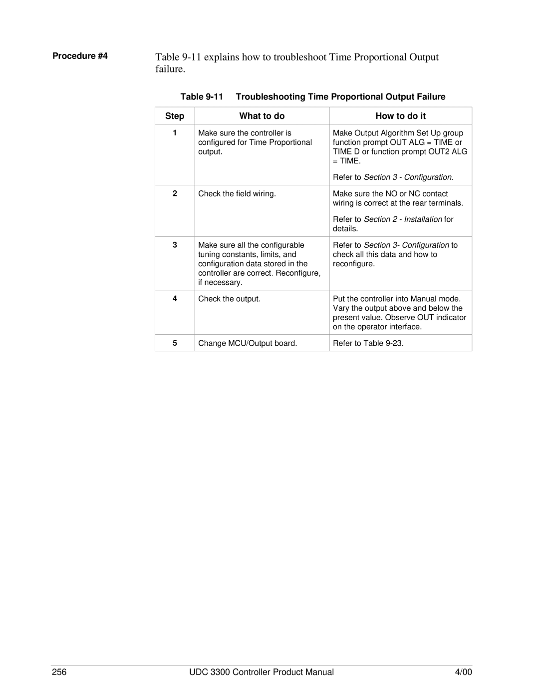 Honeywell UDC 3300 manual Procedure #4 