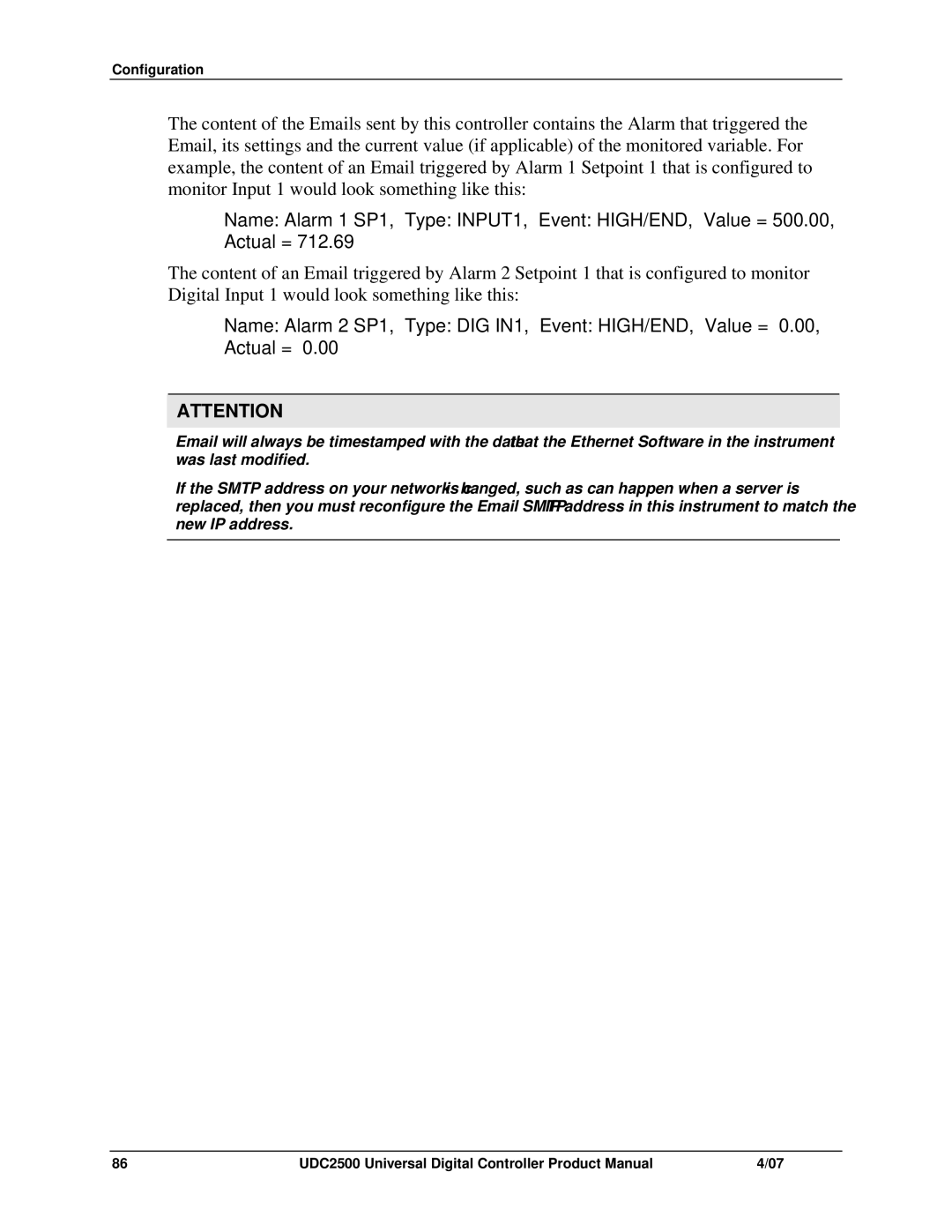 Honeywell UDC2500 manual Configuration 