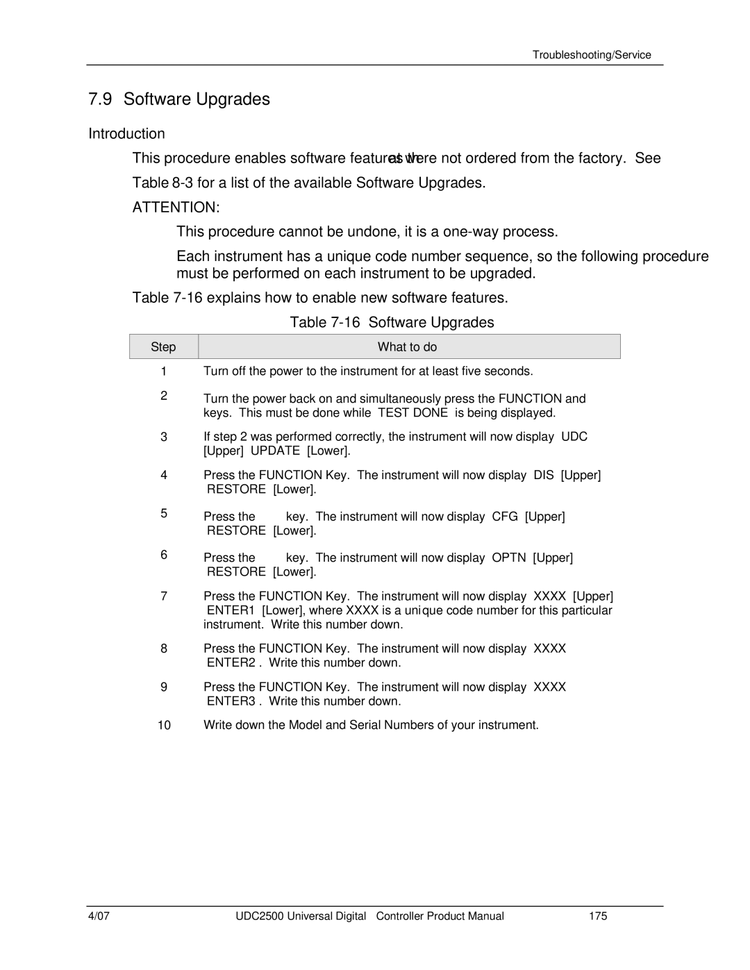 Honeywell UDC2500 manual Software Upgrades 