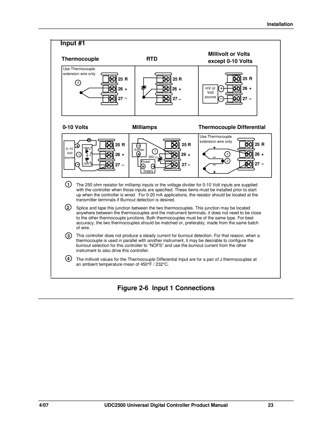 Honeywell UDC2500 manual Input #1, Rtd 