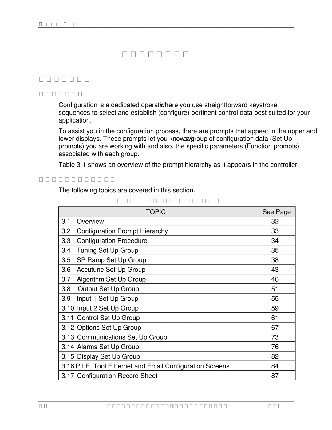 Honeywell UDC2500 manual Configuration Topics 