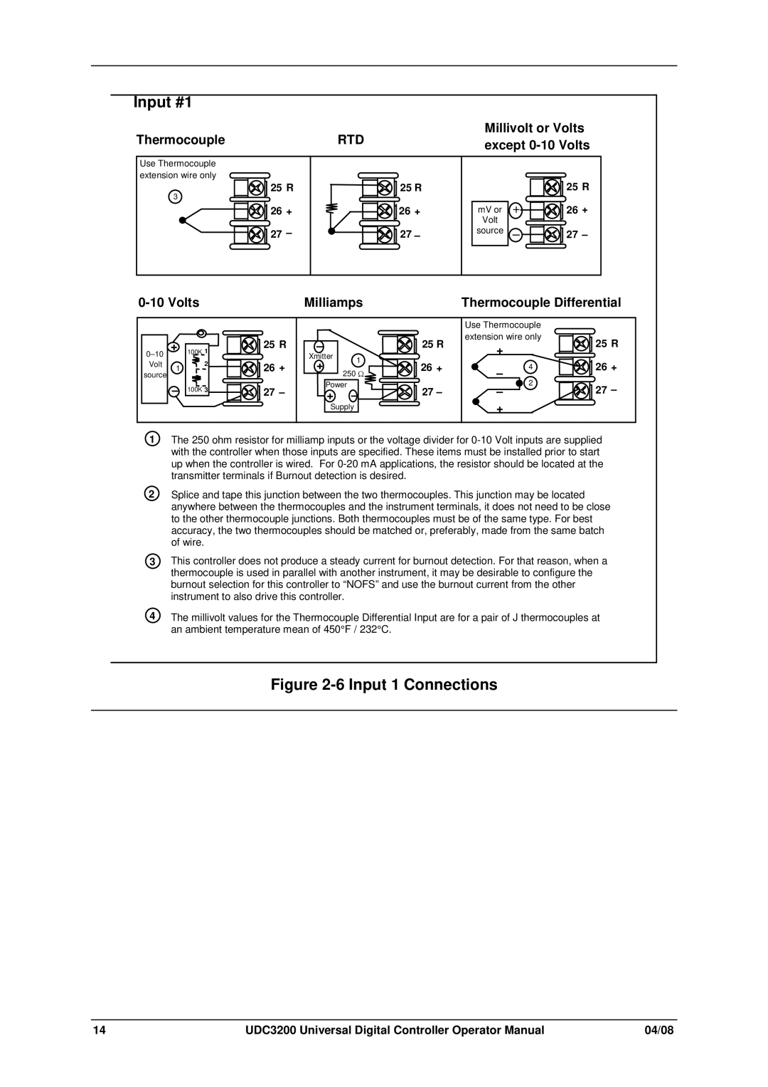 Honeywell UDC3200 manual Input #1, Rtd 