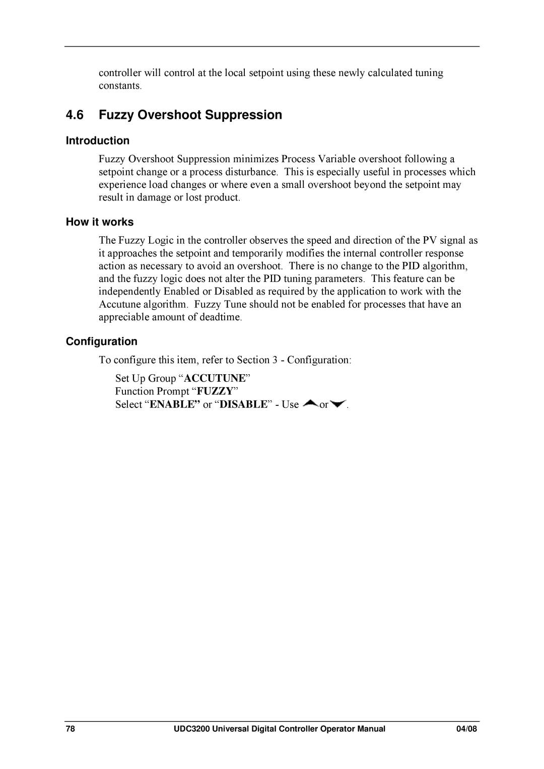 Honeywell UDC3200 manual Fuzzy Overshoot Suppression, How it works, Configuration 