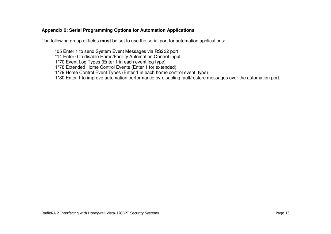 Honeywell VISTA-128BPT manual 