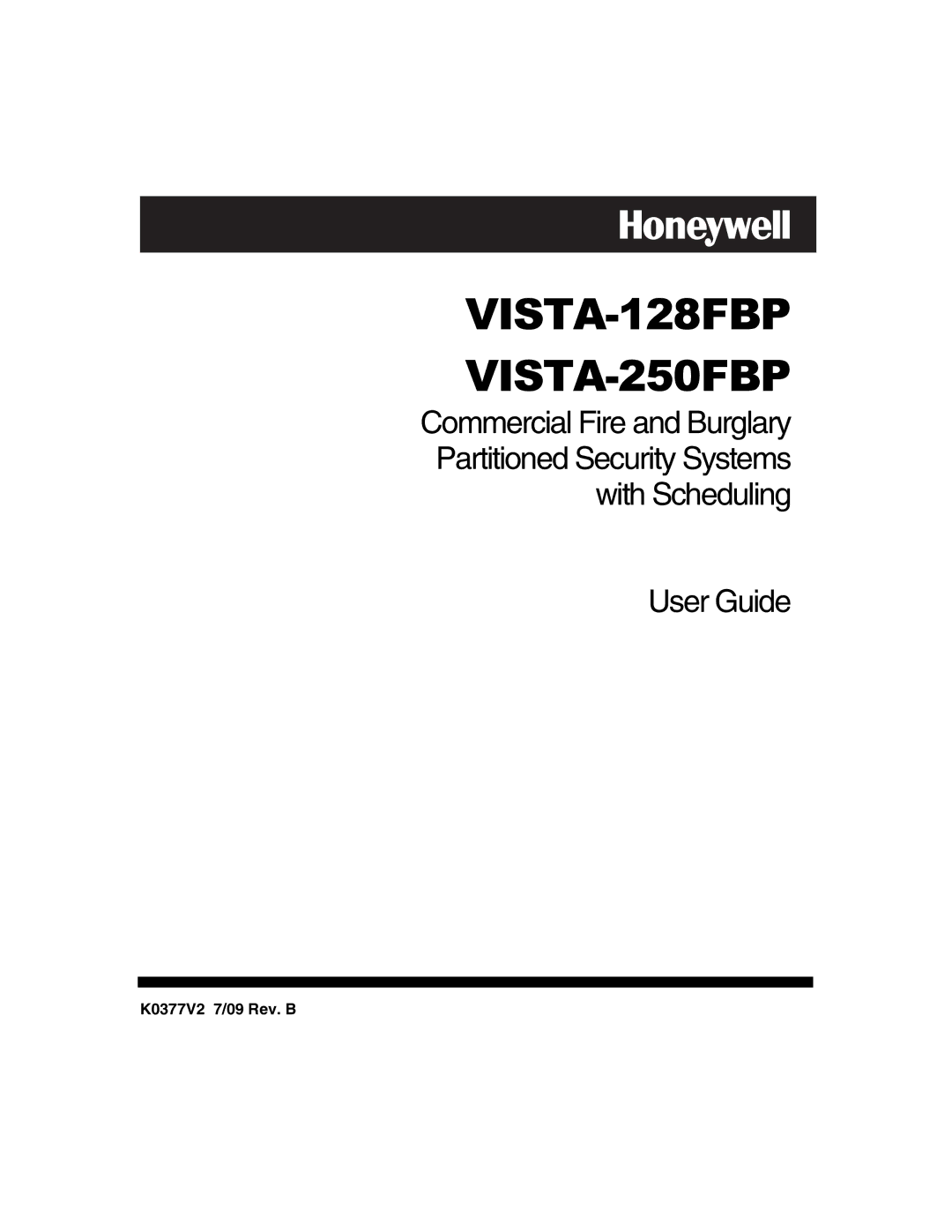 Honeywell manual VISTA-128FBP VISTA-250FBP 