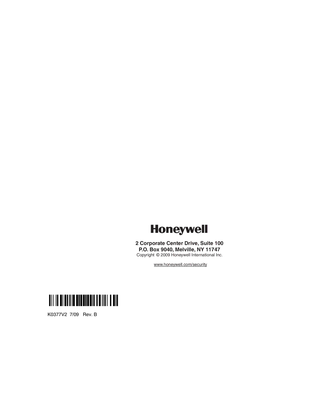 Honeywell VISTA-250FBP, VISTA-128FBP manual ÊK0377V2eŠ 