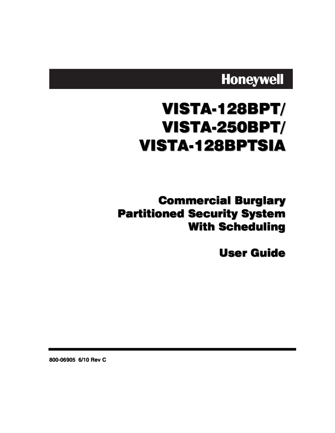 Honeywell VISTA128BPT manual VISTA-128BPT VISTA-250BPT VISTA-128BPTSIA, Commercial Burglary Partitioned Security System 