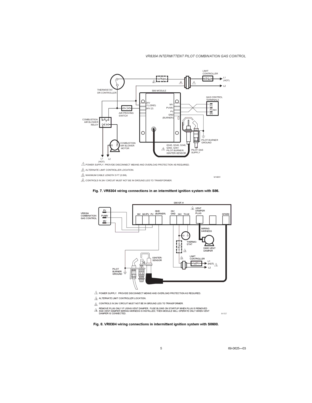 Honeywell VR8304 installation instructions Limit 