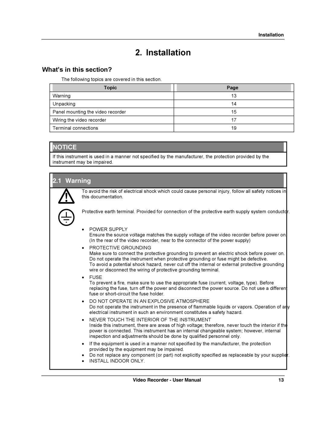 Honeywell VRX180 user manual What’s in this section?, Topic 