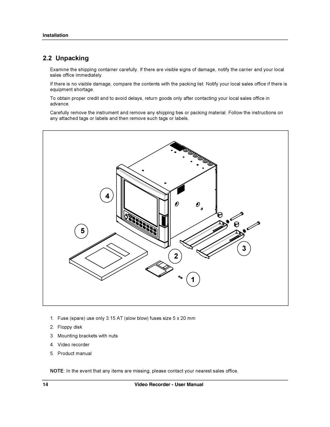 Honeywell VRX180 user manual Unpacking 