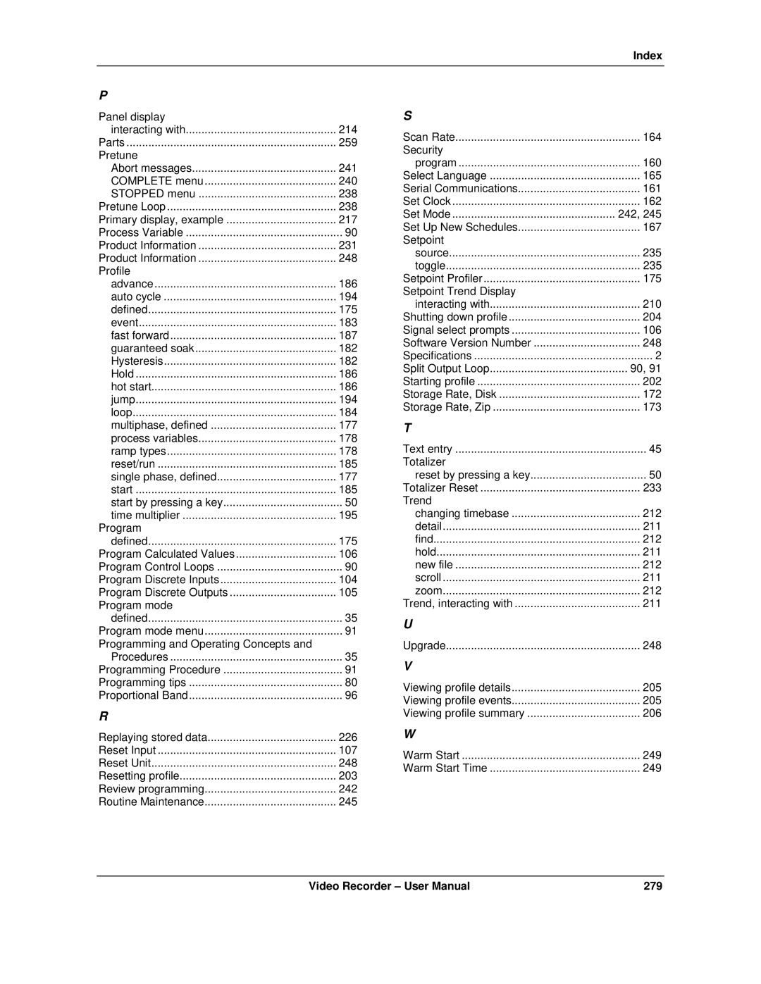 Honeywell VRX180 user manual 279 