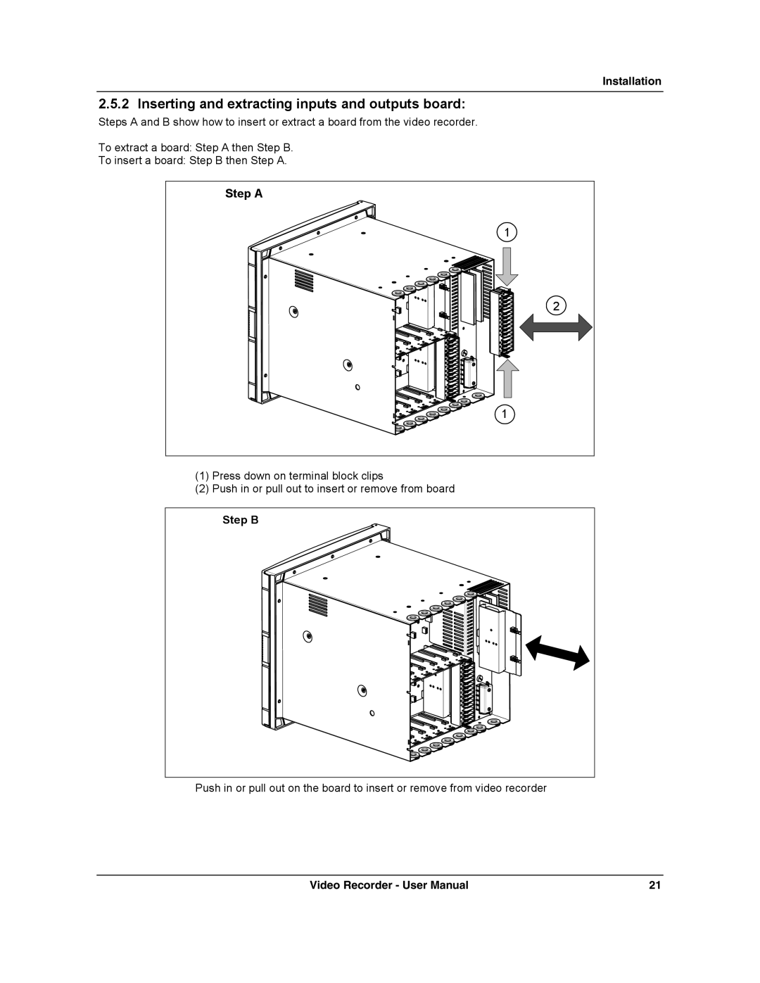 Honeywell VRX180 user manual Step a, Step B 