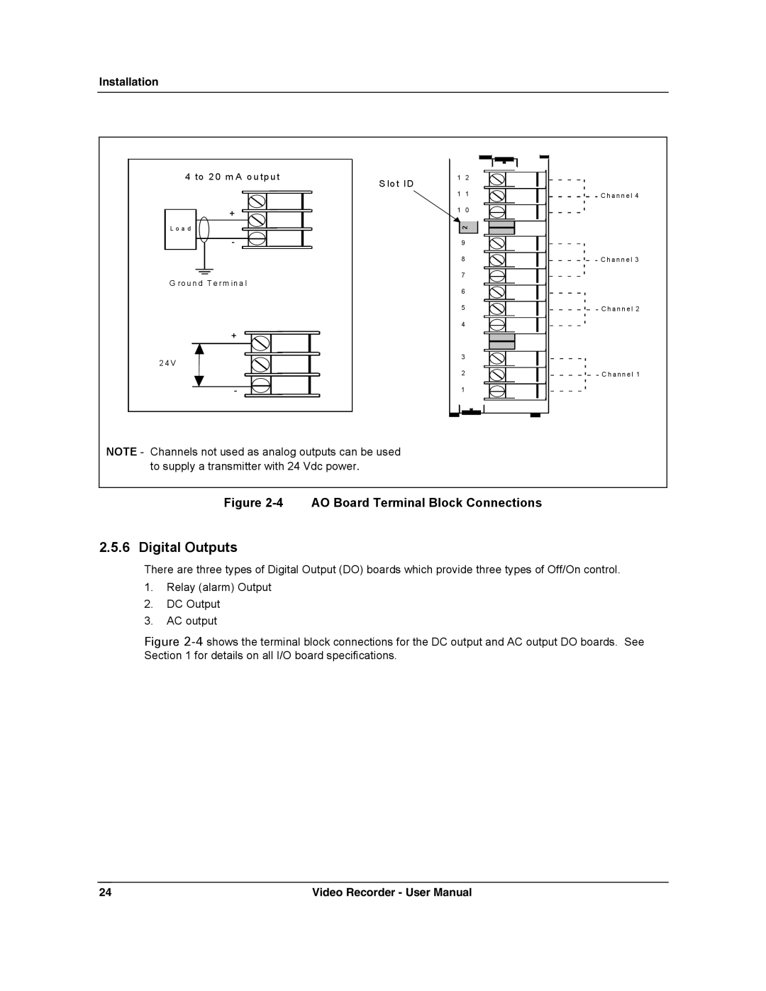 Honeywell VRX180 user manual Digital Outputs 