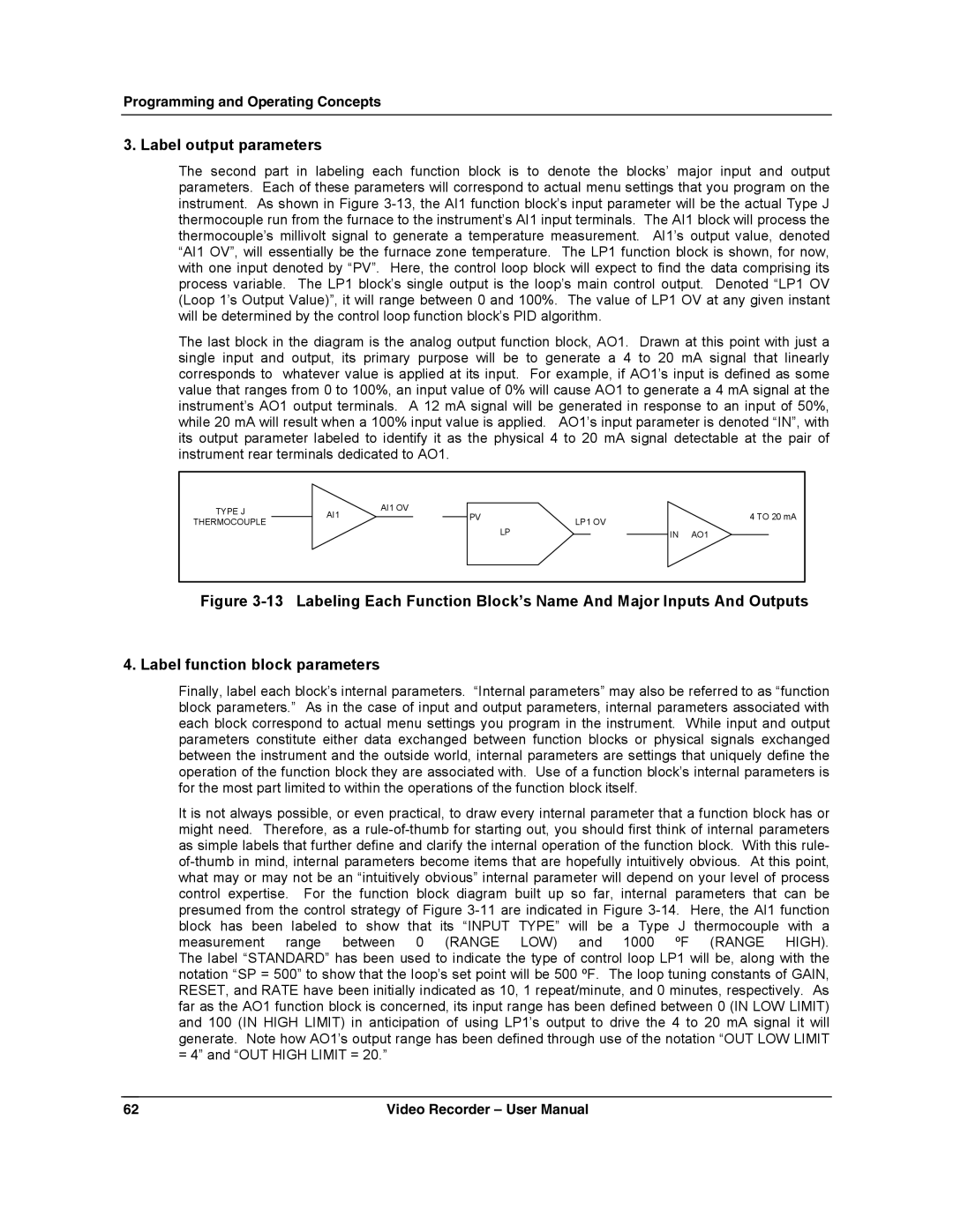 Honeywell VRX180 user manual Label output parameters 