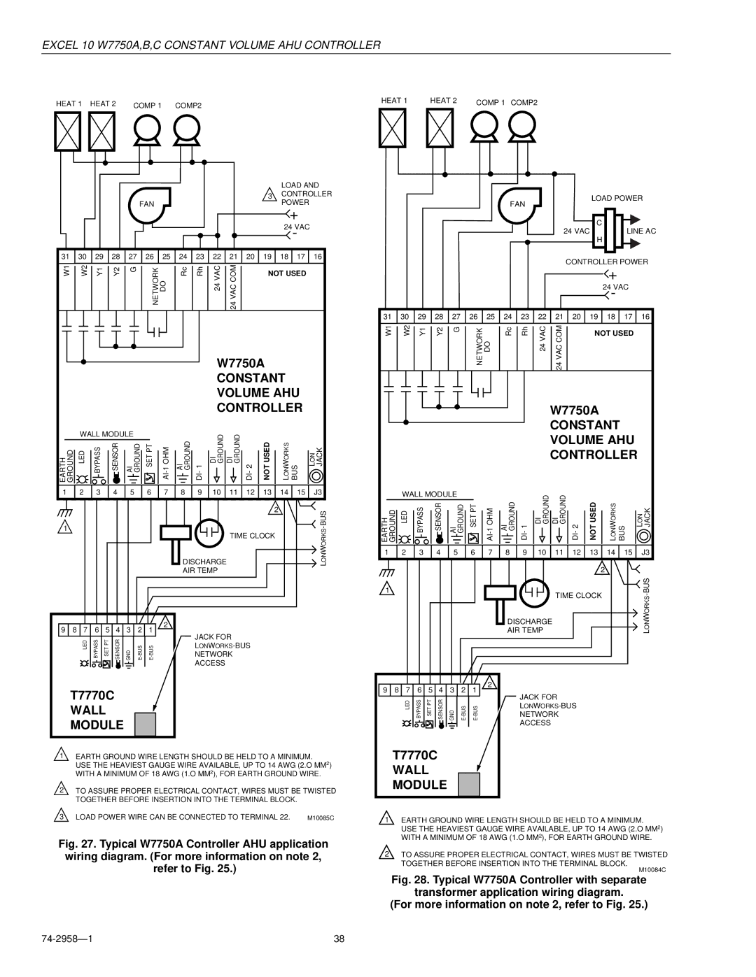 Honeywell W7750A specifications Constant Volume AHU Controller 