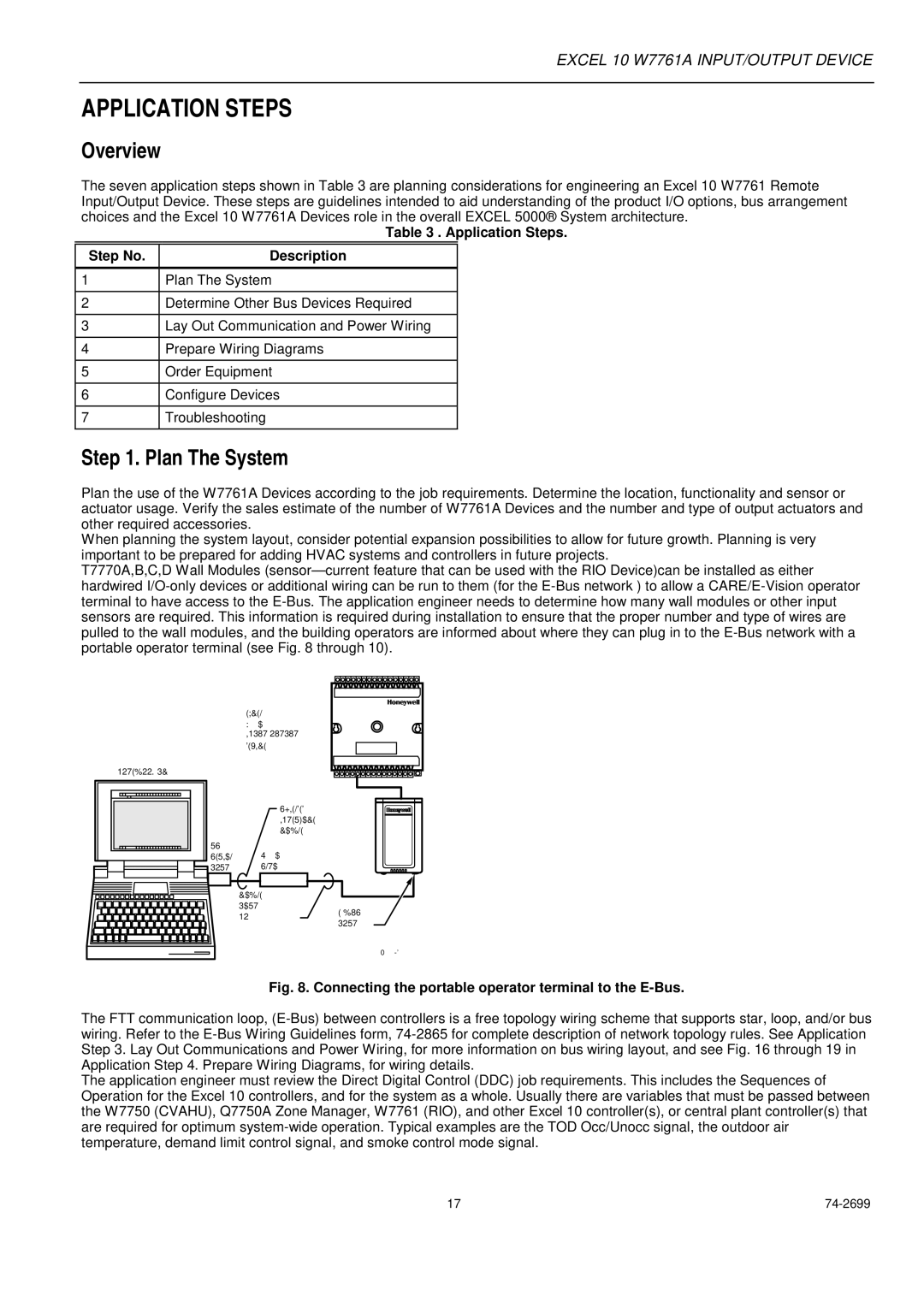 Honeywell W7761A specifications Overview, Plan The System, Application Steps Step No Description 