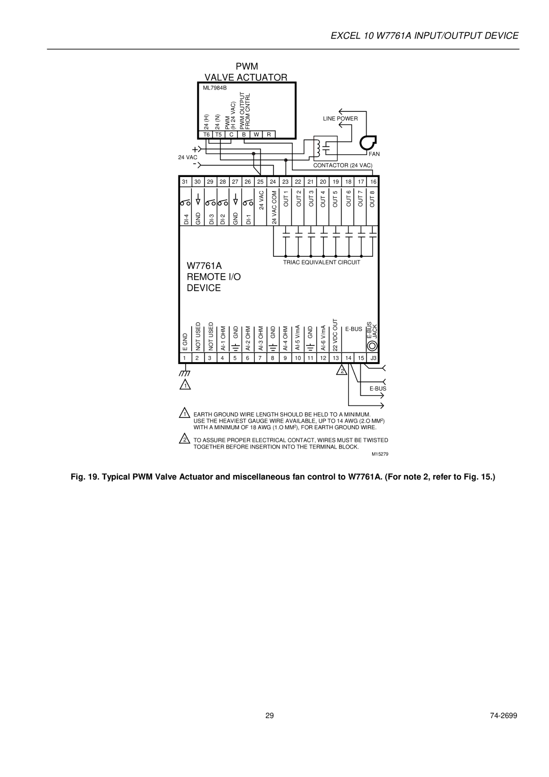 Honeywell W7761A specifications Valve Actuator 