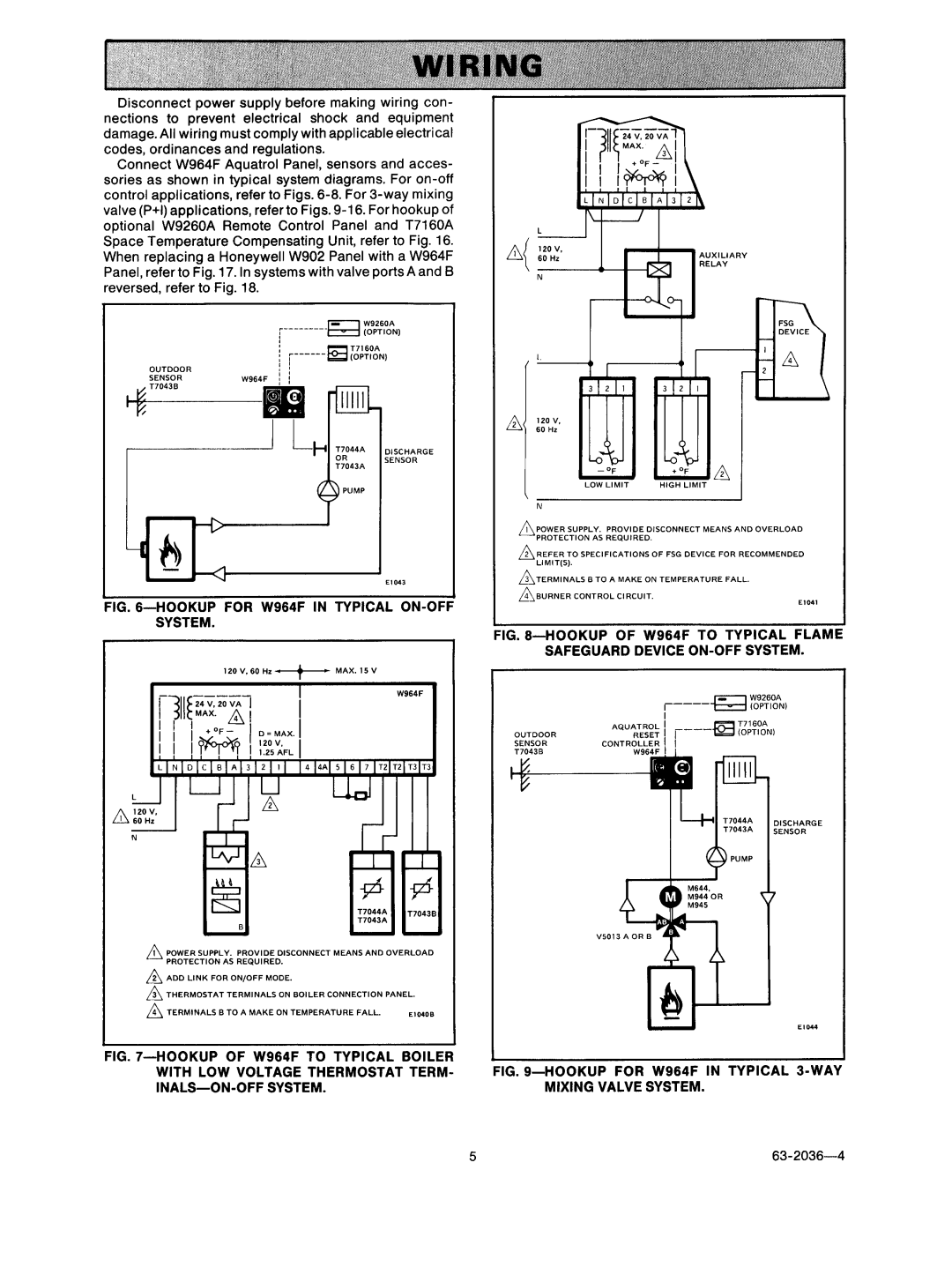 Honeywell w964f manual 