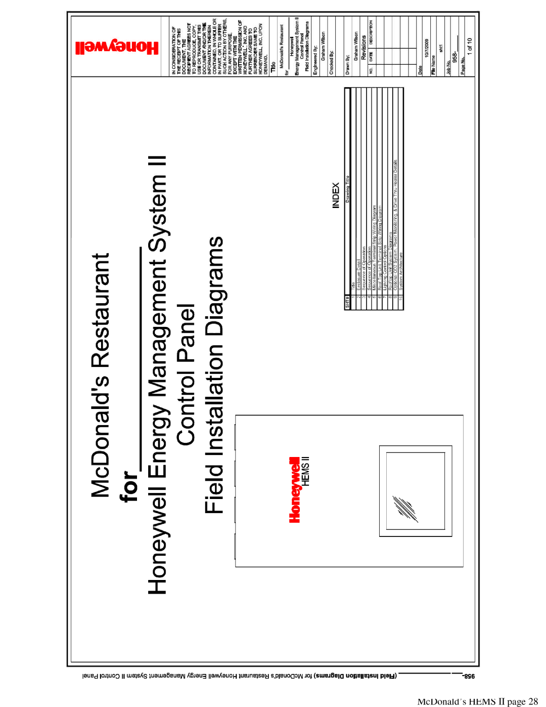 Honeywell WEB -201 manual McDonald’s Hems II 