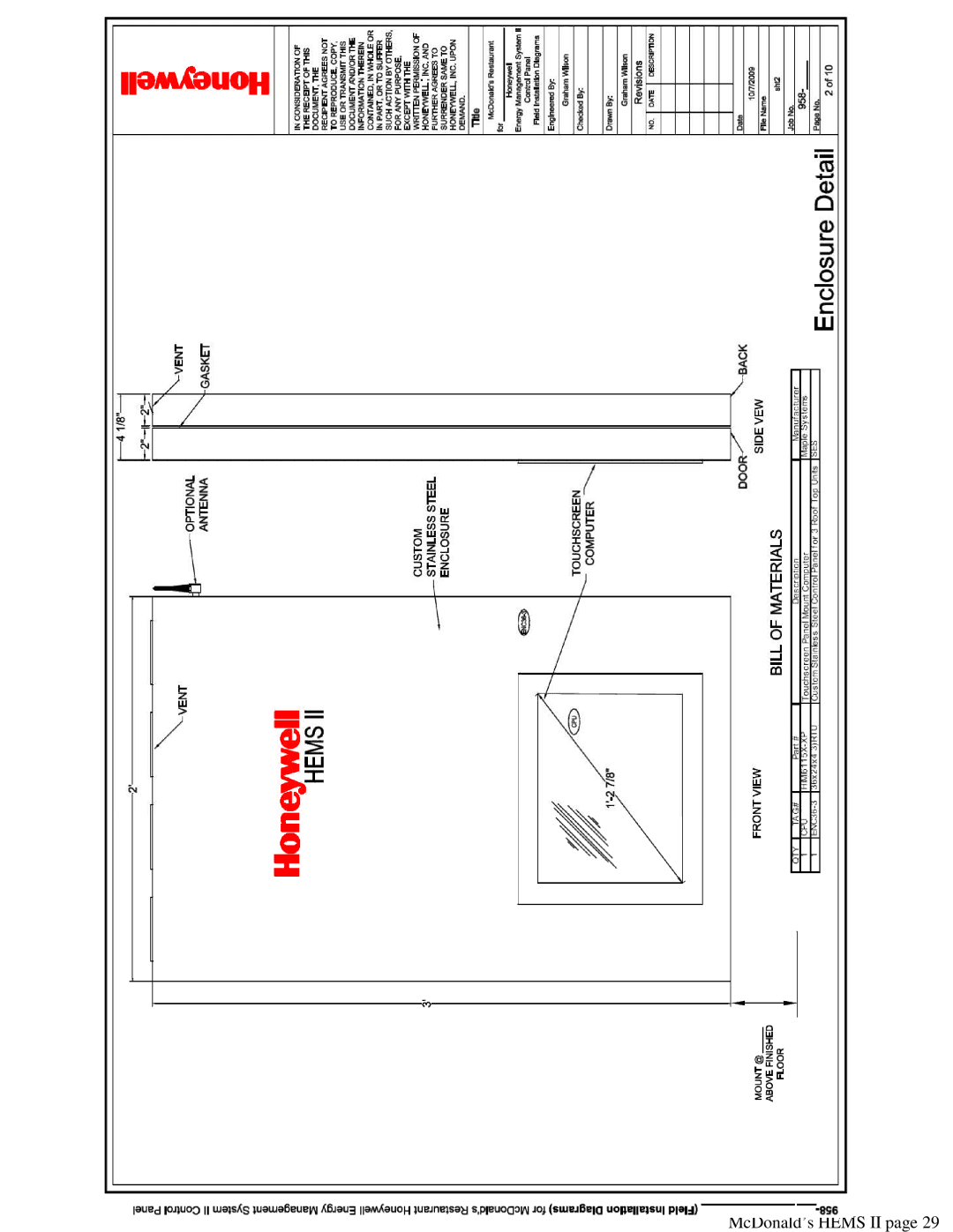 Honeywell WEB -201 manual McDonald’s Hems II 