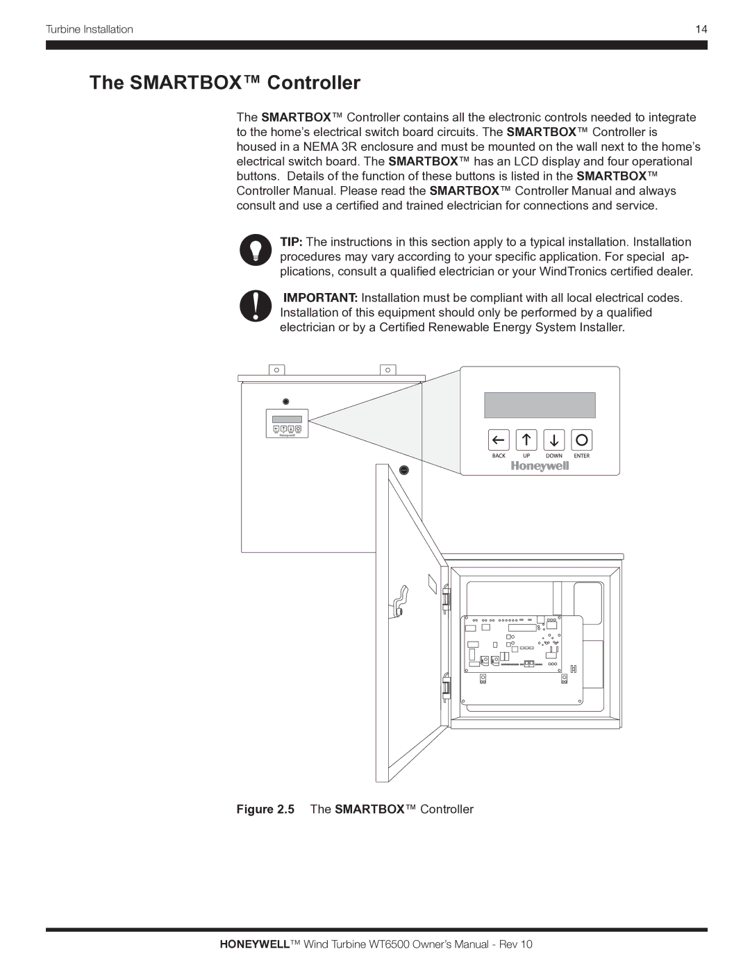 Honeywell WT6500 owner manual Smartbox Controller 