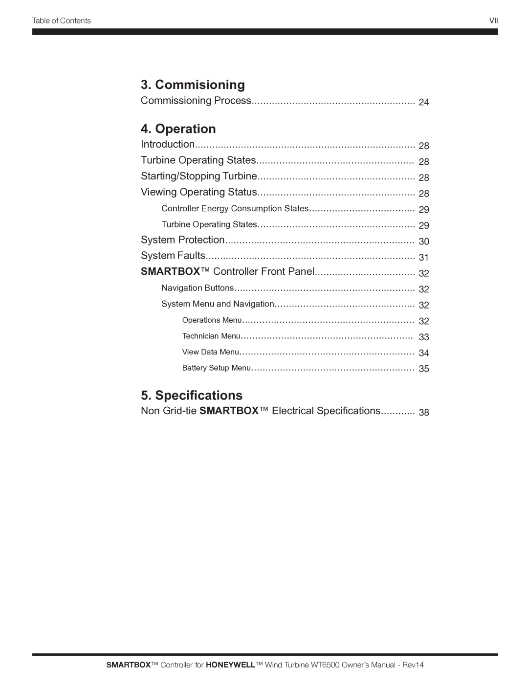 Honeywell WT6500 owner manual Commisioning 