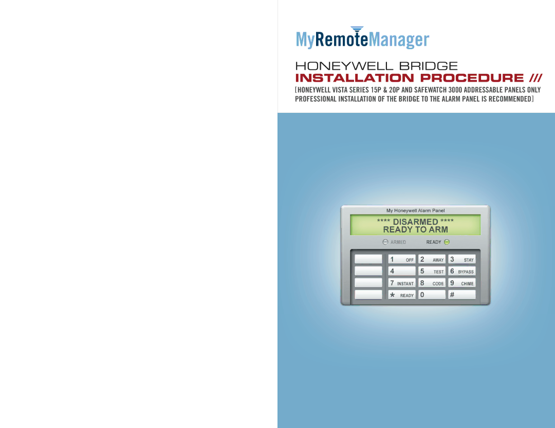 Honeywell XG1000 manual MyRemoteManager 