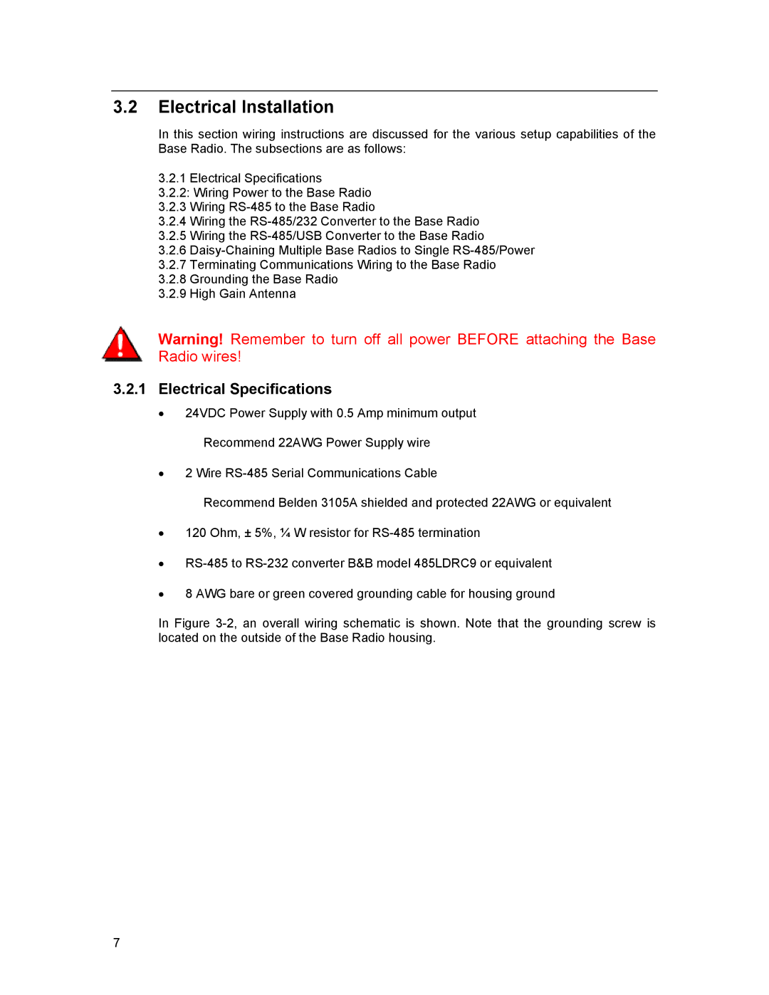 Honeywell XYR 5000 LINE manual Electrical Installation, Electrical Specifications 