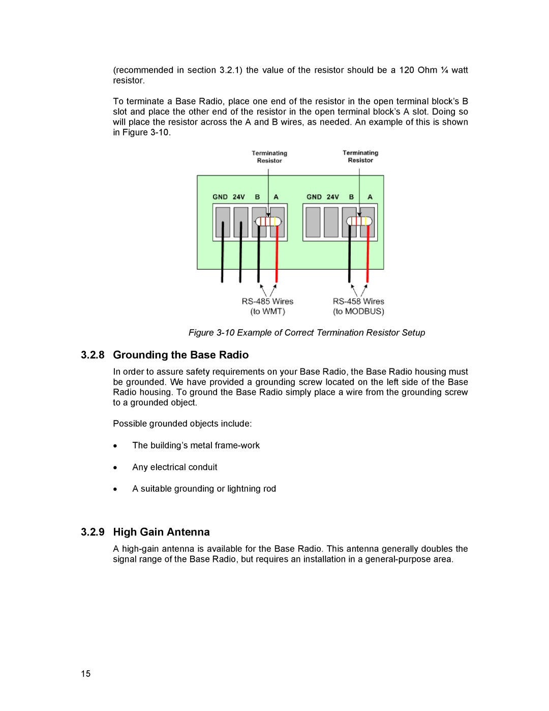 Honeywell XYR 5000 LINE manual Grounding the Base Radio, High Gain Antenna 