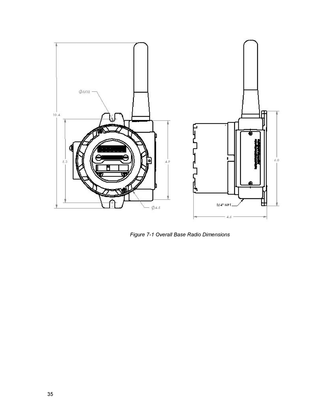 Honeywell XYR 5000 LINE manual Overall Base Radio Dimensions 