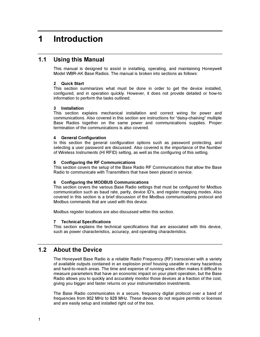 Honeywell XYR 5000 LINE manual Introduction, Using this Manual, About the Device 