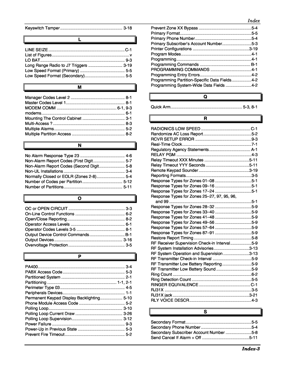 Honeywell 3.5, ZyAIR G-3000 manual Index-3 