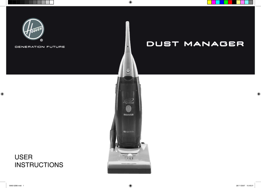 Hoover 0565-5289 manual Dust Manager 