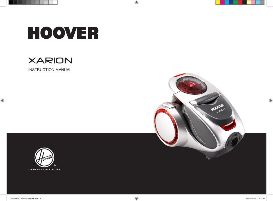 Hoover 0565-5309 instruction manual Xarion 