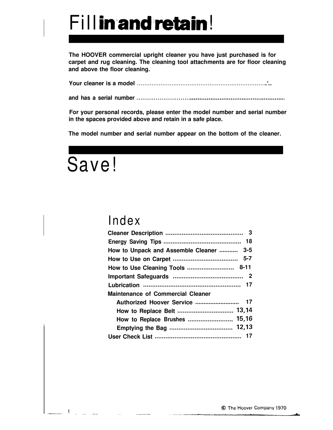 Hoover 53439, 53441 manual FillinandmWn 