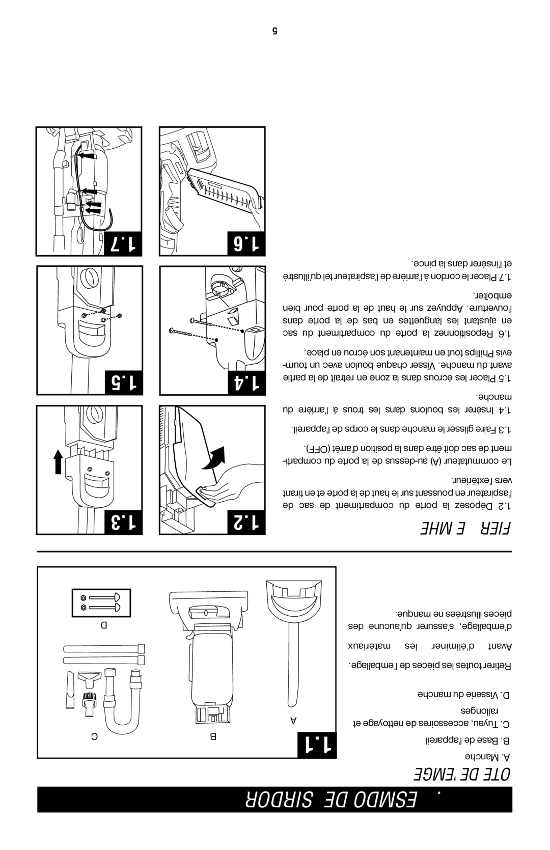 Hoover 56511A46 manual Aspiradora la nsadeEblado.1m, ManLe 