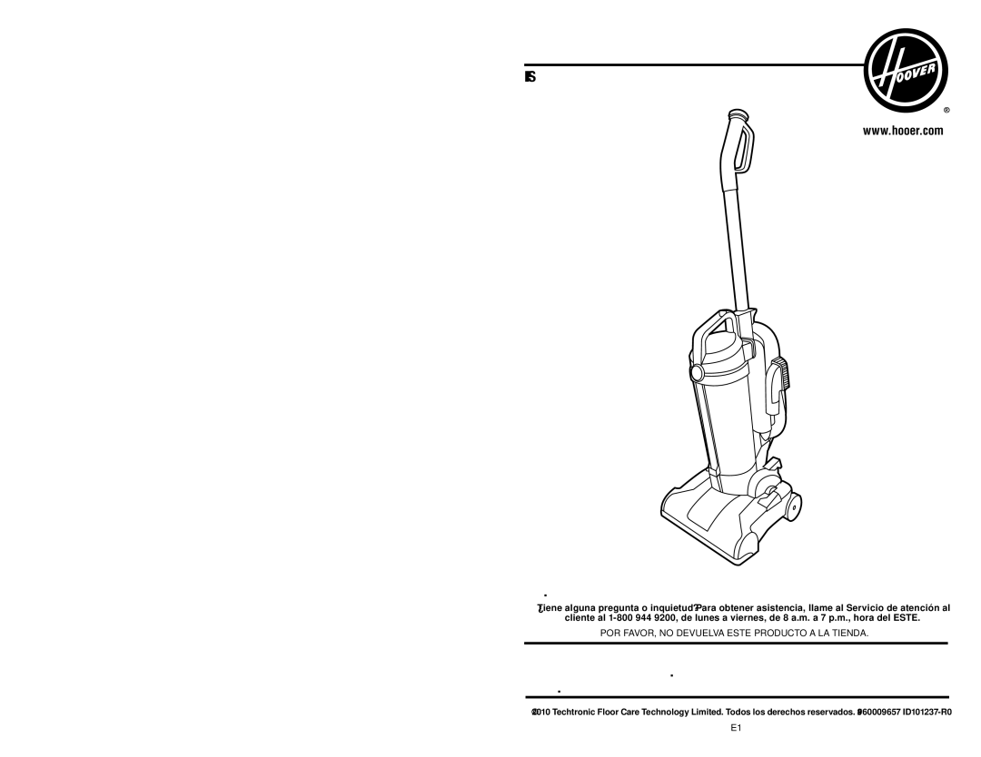 Hoover #960009657 owner manual Manual DEL Propietario 