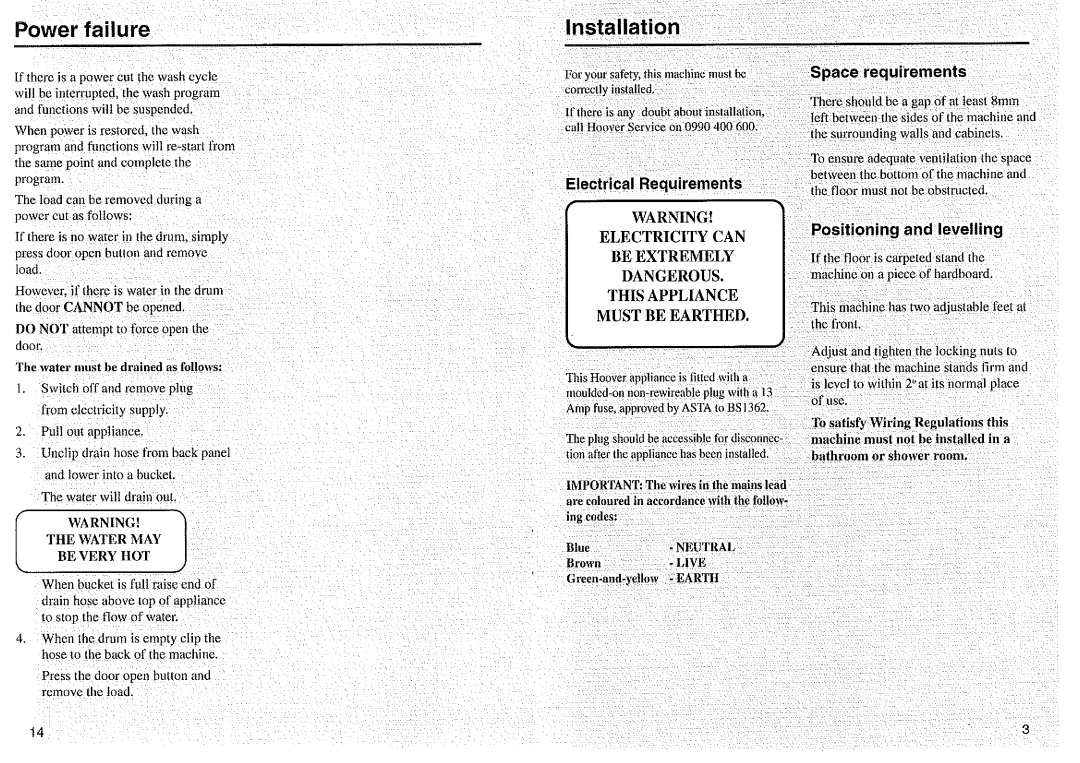 Hoover AC95, AC110, AC125, AC90, AC115, AB105, AB115, AB110, AB135, AC120, AB100 manual 