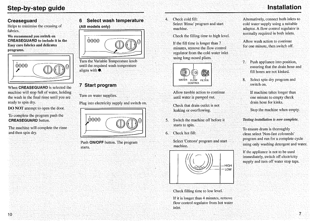 Hoover AB110, AC110, AC125, AC90, AC95, AC115, AB105, AB115, AB135, AC120, AB100 manual 