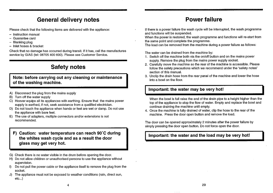 Hoover AM 110, AM 120, AM 115 manual 